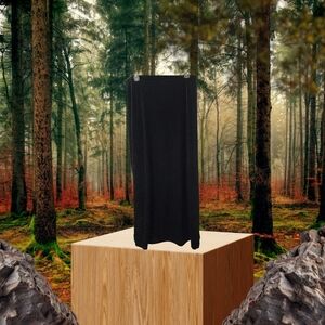 Witchy Black Velvet Pencil Maxi Skirt